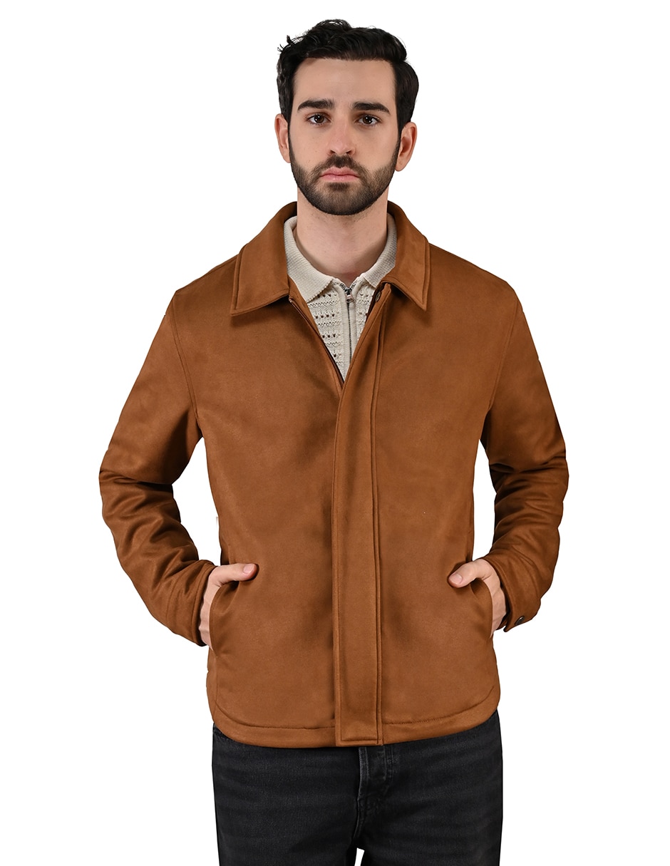 Chamarra casual leecon bolsillos para hombre